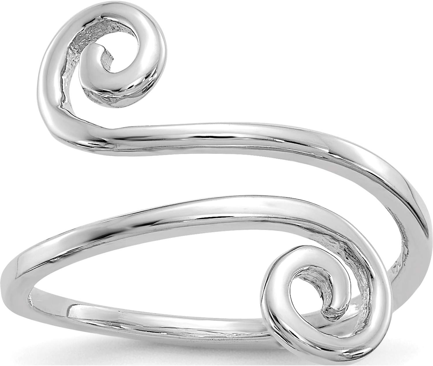 14K White Gold Swirl Toe Ring - Jewelry By Sweet Pea