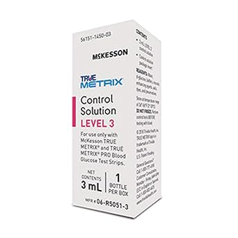 McKesson TRUE METRIX Control Solution Level 3, Blood Glucose Meters, 3 mL, 24 Count