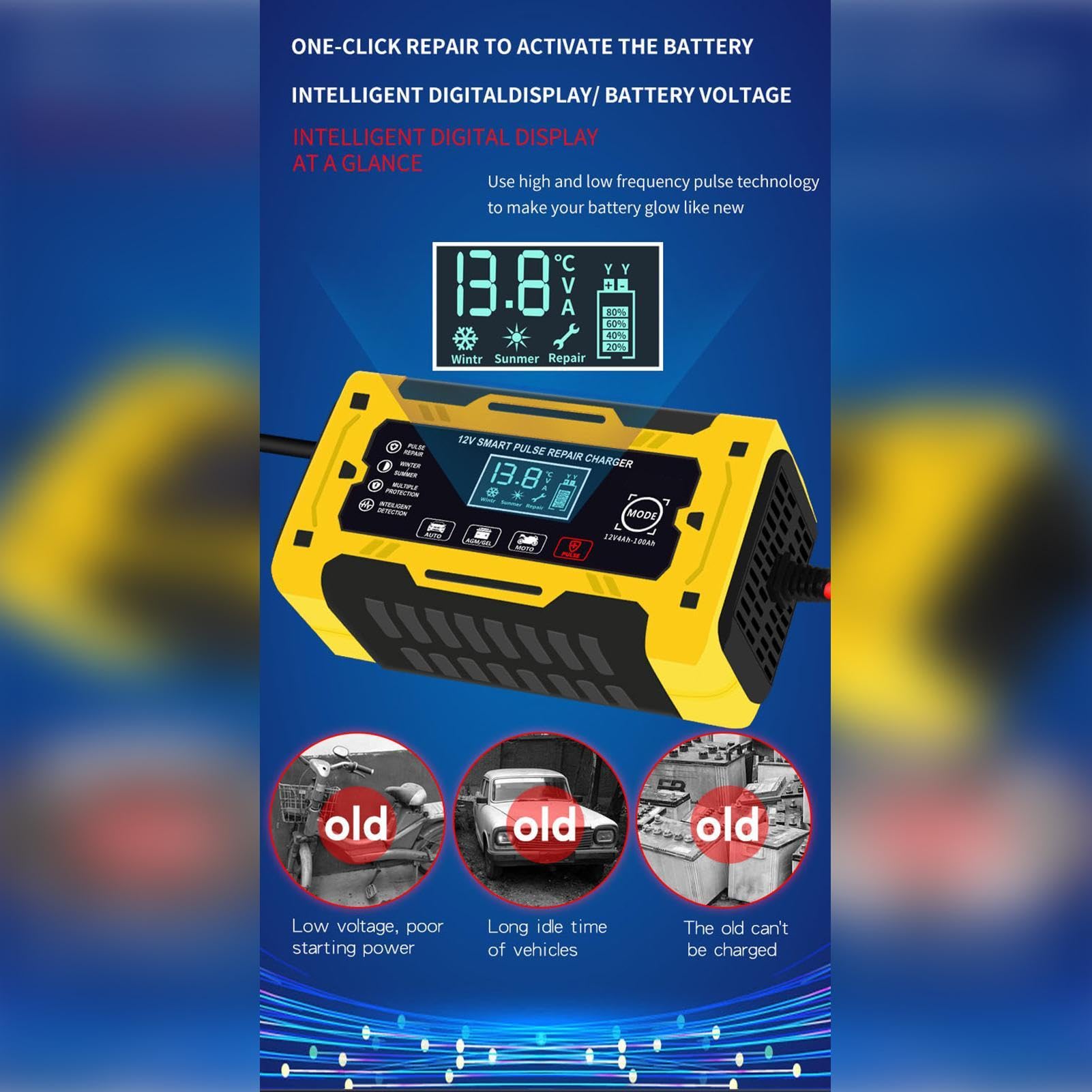 Ładowarka samochodowa 12V 6A,Ładowarka samochodowa 12V 6A Przenośny