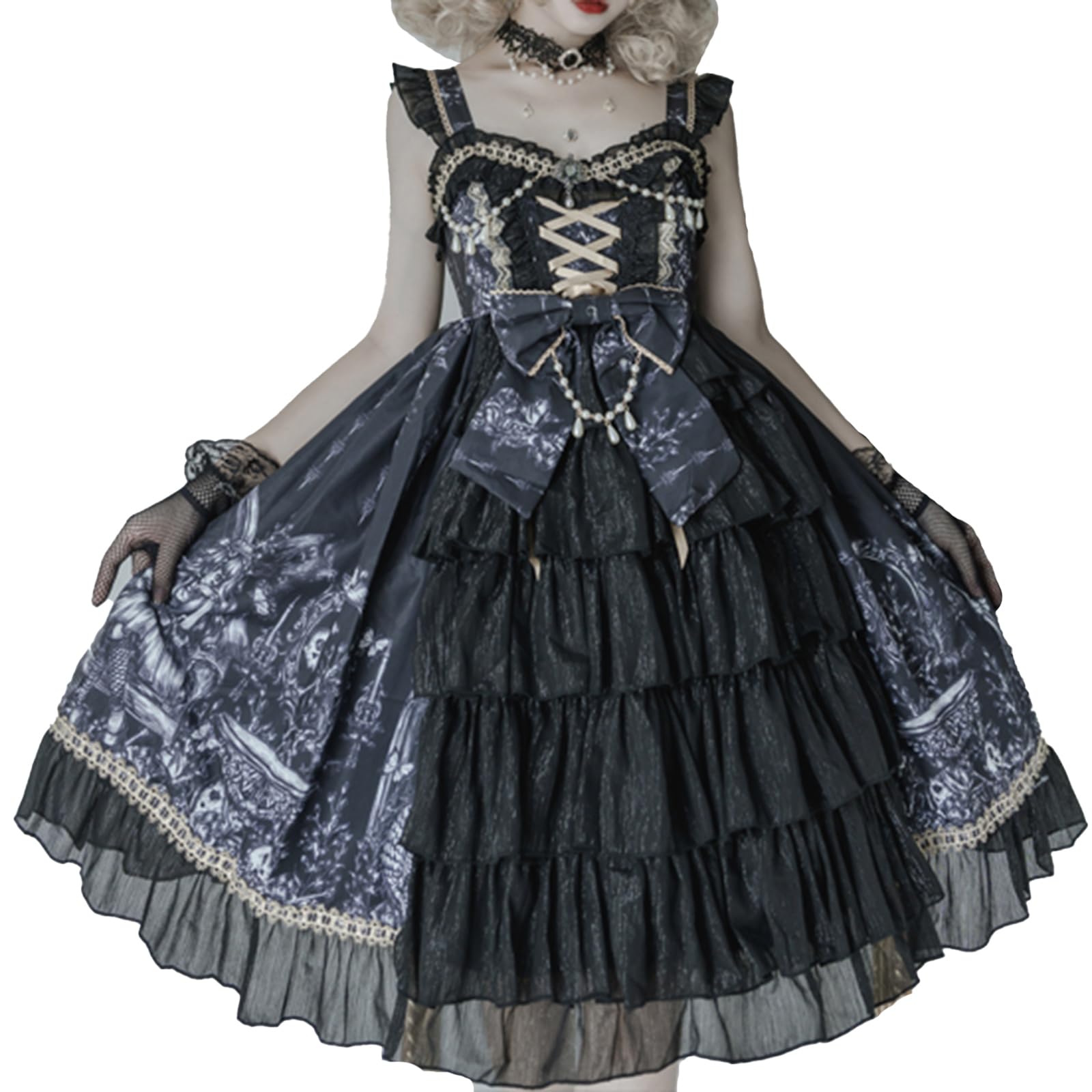 axes femme kawaii♡ゴシックJSK ロリータ　姫　ゴスロリ Amazon.co.jp: [XHSUKADO] ゴスロリ JSK ロリータ ジャンパー