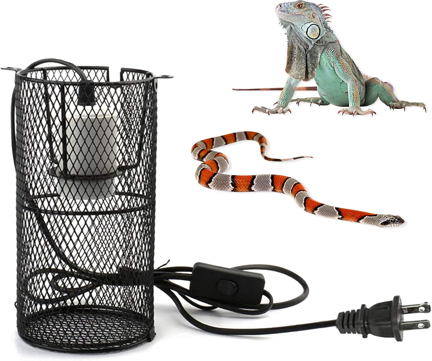 Reptile Heat Lamp Guard Ceramic Heat Emitter Basking Heater