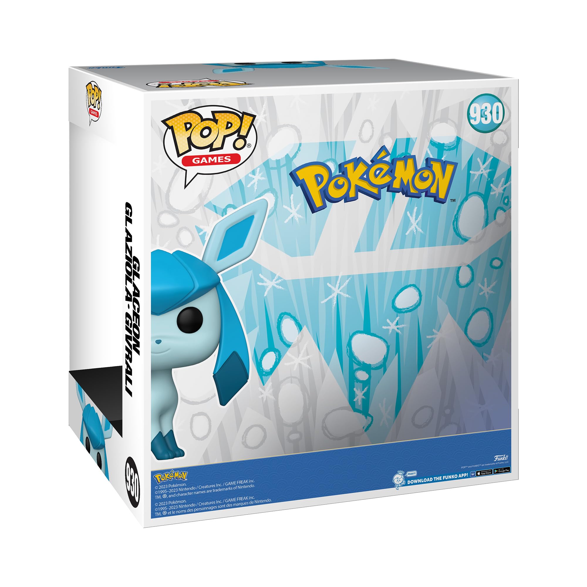 Funko POP! Jumbo: Pokemon - Glaceon | Gadget Ufficiale Videogiochi - Personaggio in Vinile da Collezione - Idea Regalo Compleanno per Fan e Collezionisti
