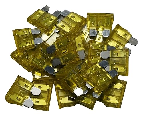25 fusibles de coche ATO estándar 20a - Fusibles automotrices (ATO/APR/ATS) Fusible de hoja de 32 V para RV/Camión/SUV 20 Amp