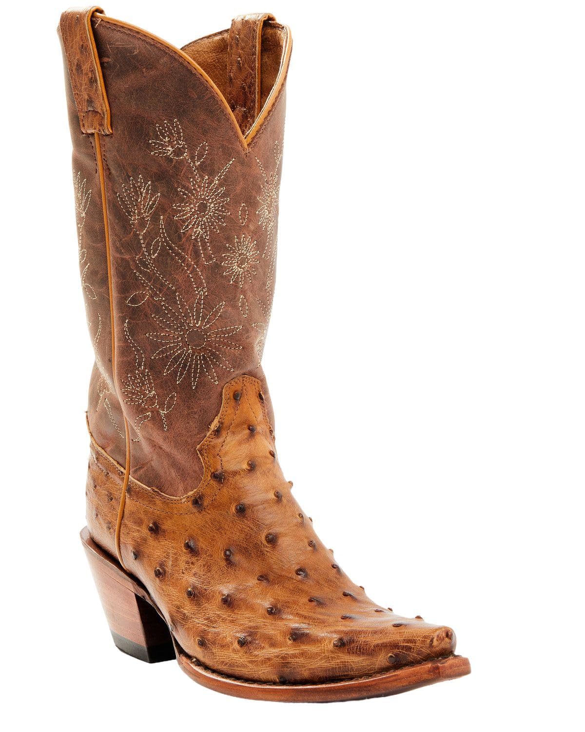 Shyanne Womens Daisie Exotic Full Quill Ostrich Western Boot Snip Toe - Beswfa23l1