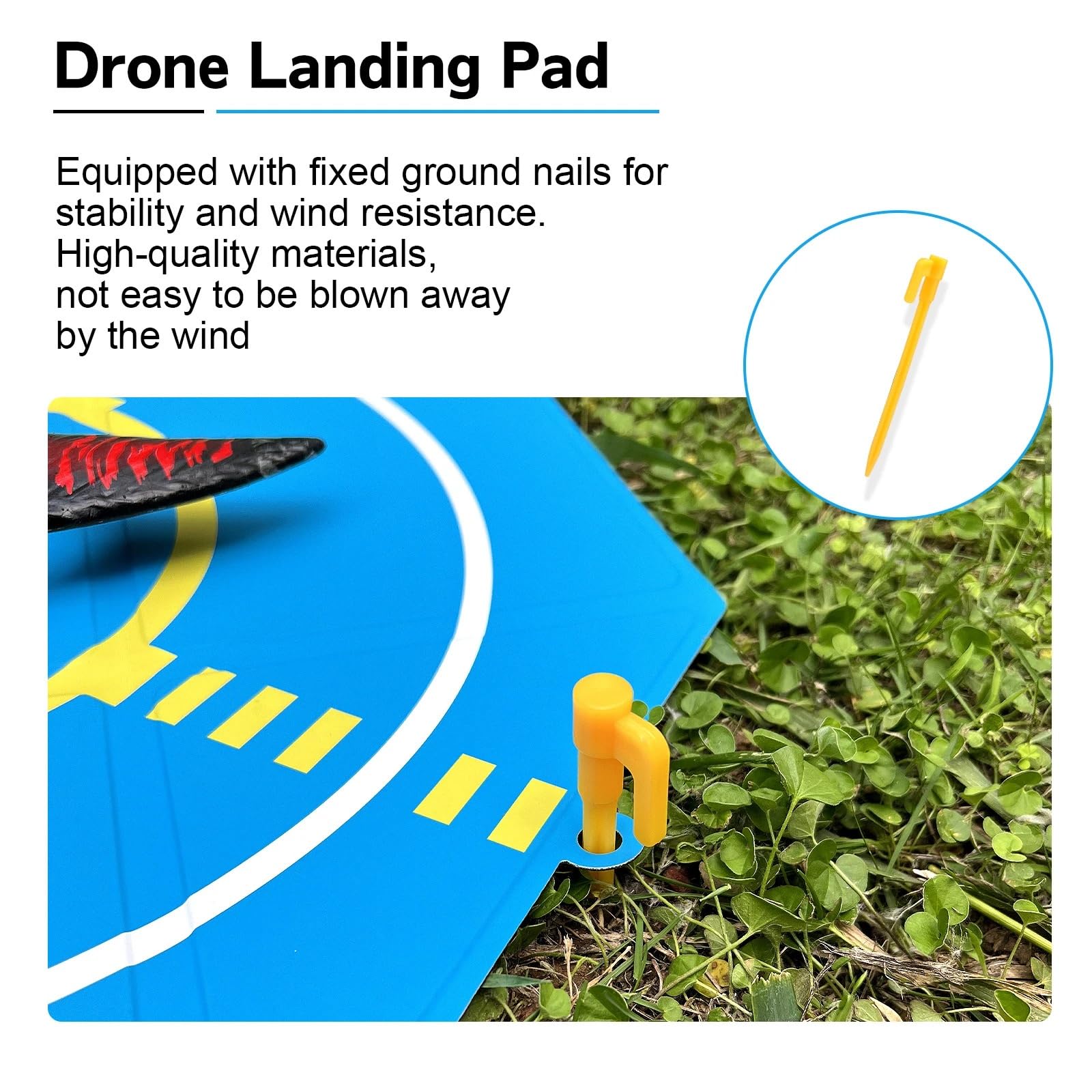 Genérico Plataforma De Aterrizaje para Drones Plataforma de Aterrizaje Plegable Impermeable for Drones