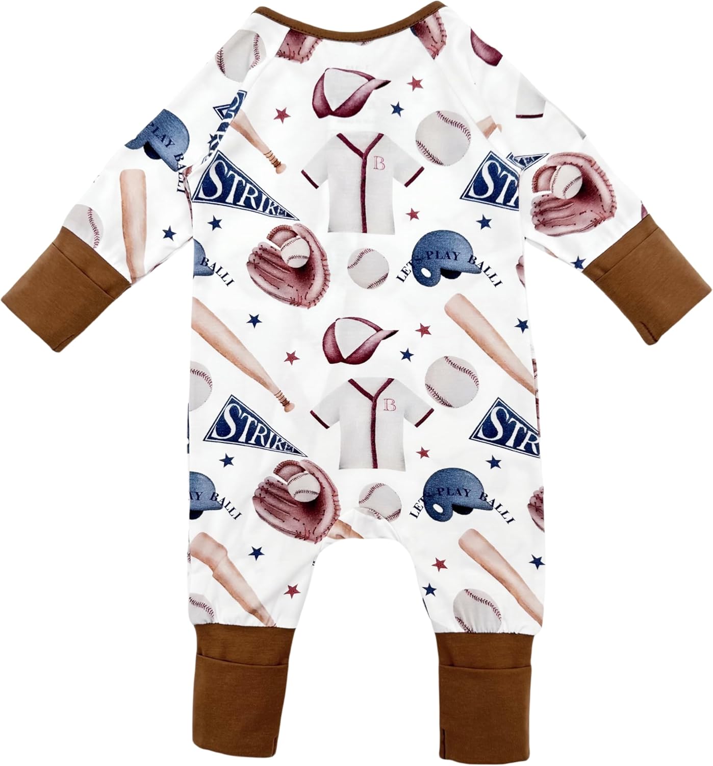 Bow Dream Bamboo Rayon Baby Boy Romper Footed Long Sleeve Footies Newborn Girl Clothes Footless with Zipper and Mitten Cuffs - Image 7