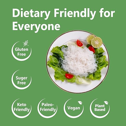 Miniatura 82 de Hethstia Konjac Fideos, 10 paquetes de espaguetis Shirataki – Pasta Konjac baja en carbohidratos, baja en calorías, lista para comer – Keto, sin