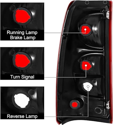 Miniatura 10 de Luces traseras compatibles con Chevy Silverado 03 Silverado 04 Silverado 05 Silverado 06 Silverado 2003 2004 2005 2006 Silverado 05 Silverado 06