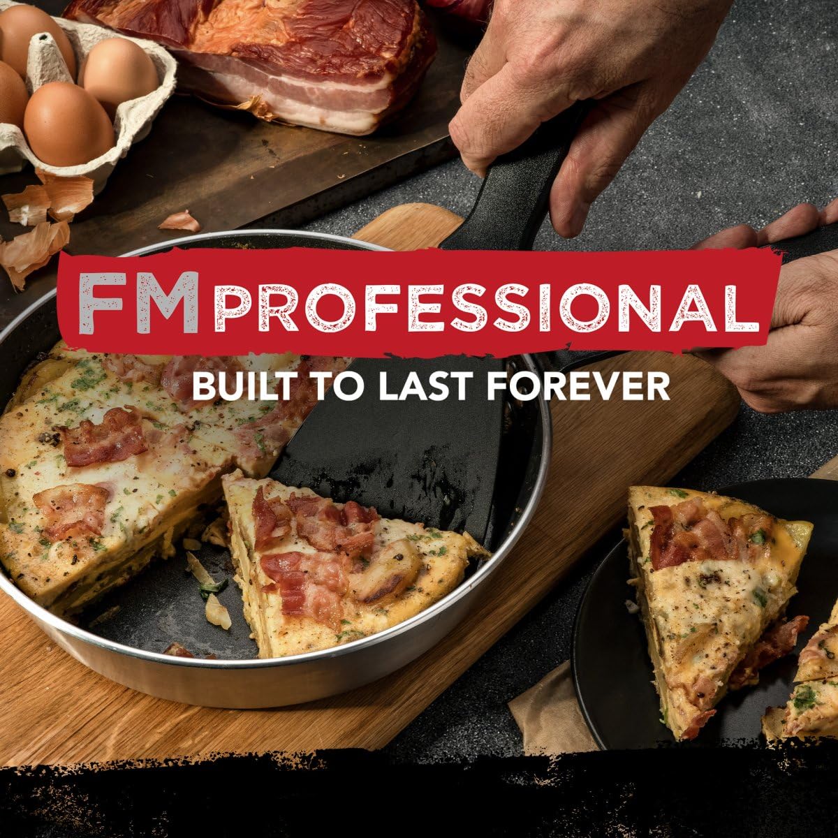 FMprofessional Resist patelnia z aluminium 28 cm – patelnia z Optymalnej jakości powłoką zapobiegającą przywieraniu – nadaje się do wszystkich rodzajów kuchenek