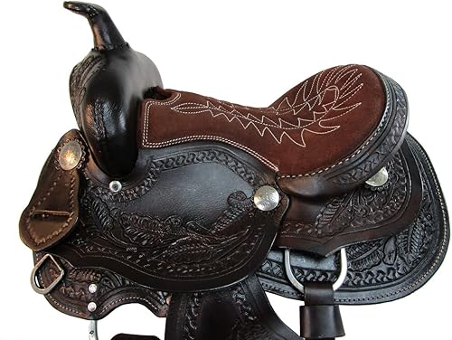 Miniatura 3 de Jóvenes Western Saddle Niños Trail Placer Caballo Barril Racing Herramientas Tack Set 10 12 13