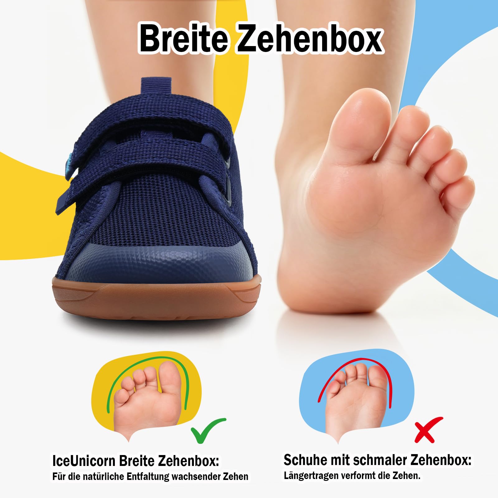 Scarpe a Piedi Nudi in Versione Larga Ragazzi Ragazze Outdoor Trail Running Minimalista Scarpe da Camminare