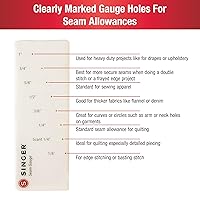 Vista 5 de SINGER Medidor y guía de puntada: herramienta de medición de costuras para coser a máquina