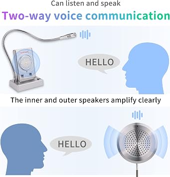 DESHUN Window intercom Speaker,Window intercom 2 Way, Window Counter intercom Microphone, intercom System for The Business/Bank/Office/Hospital/Station/Catering/Ticket Window