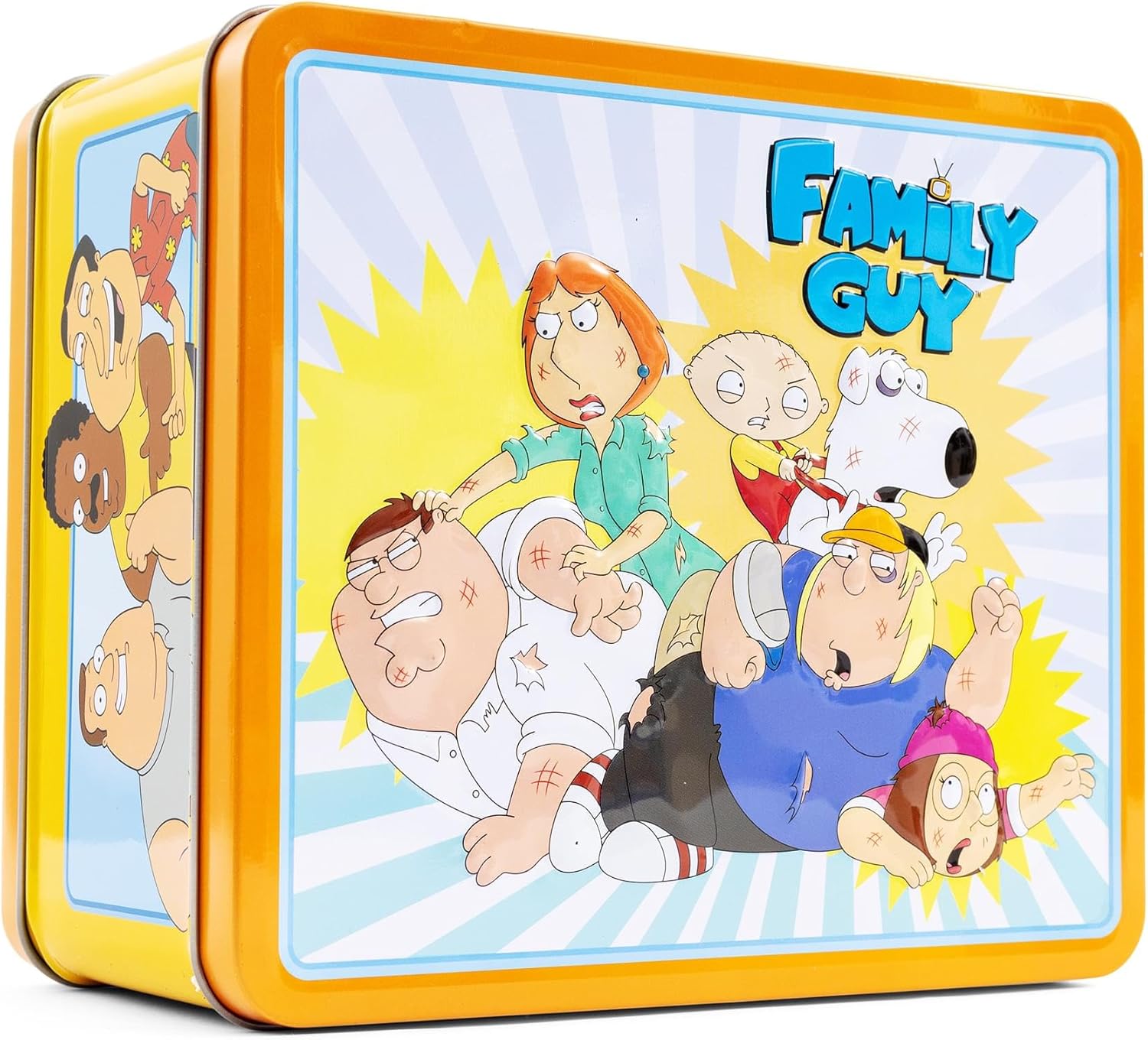 Toynk Family Guy Characters Retro Metal Lunchbox | Reusable Storage Tin Container