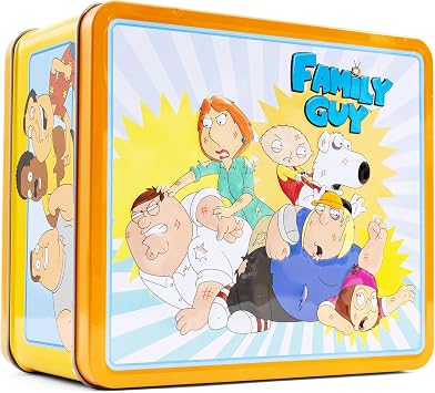 Toynk Family Guy Characters Retro Metal Lunchbox | Reusable Storage Tin Container