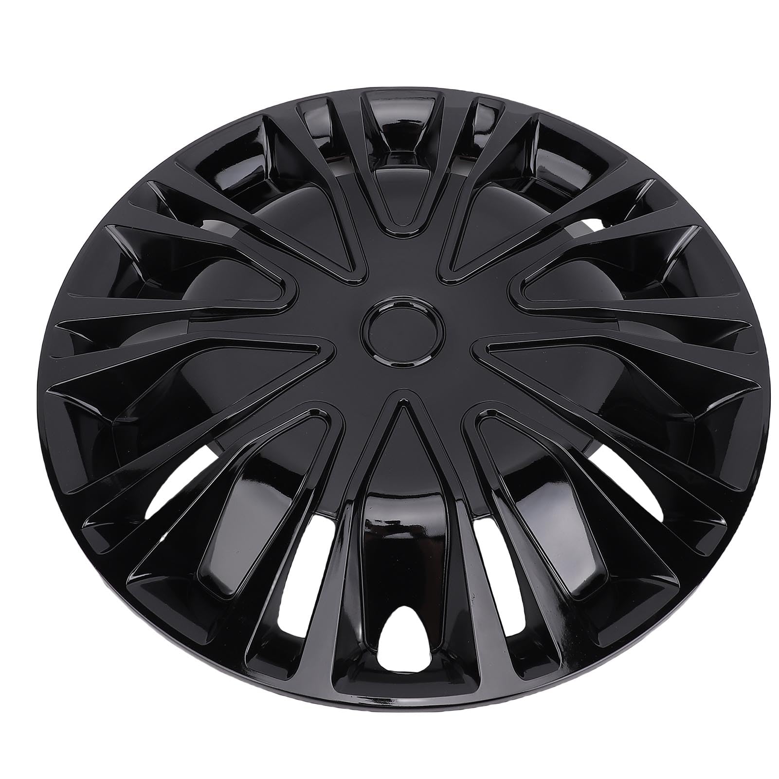 CHICIRIS 4PCS 16 -calowe Kołpaki Koła, Uniwersalny Zestaw na Hubcaps ABS CAŁKA R16 (BLACK)