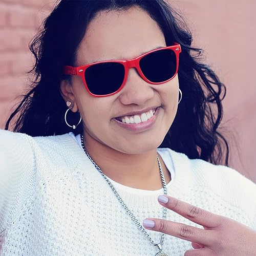 Vista 23 de Suministros para regalos de fiesta de colores neón Paquete de 8 gafas de sol unisex Varios