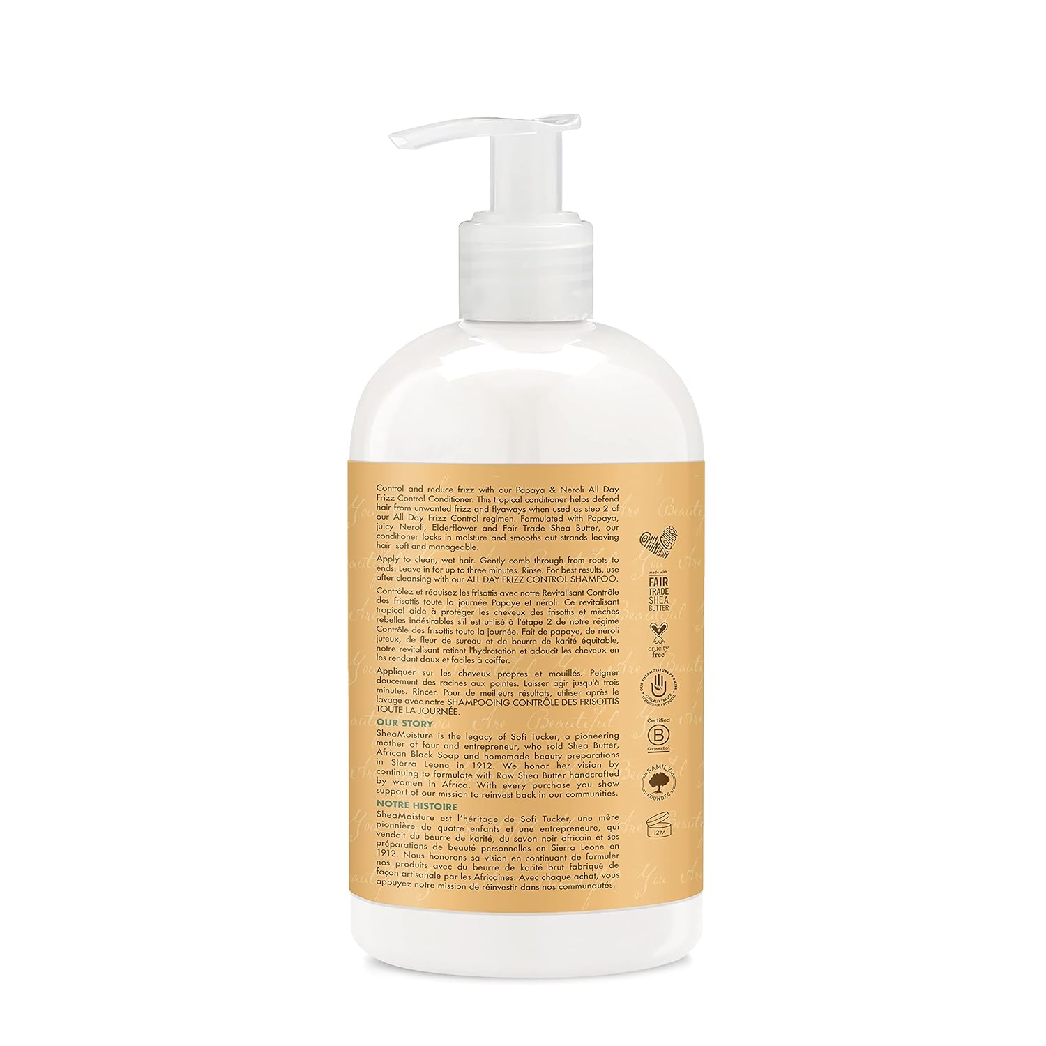 SheaMoisture Frizz Control Conditioner for Dry Hair, Papaya and Neroli, Sulfate Free Conditioner , 13.0 fl Ounce : Beauty & Personal Care