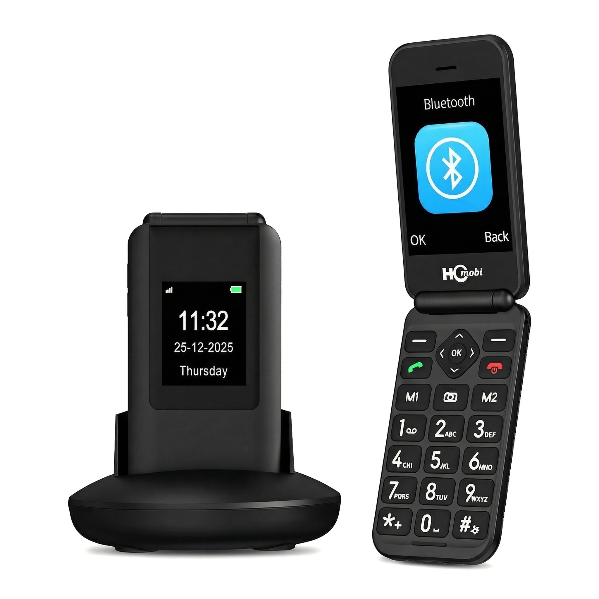C8 Dual Screen Flip Phone Black