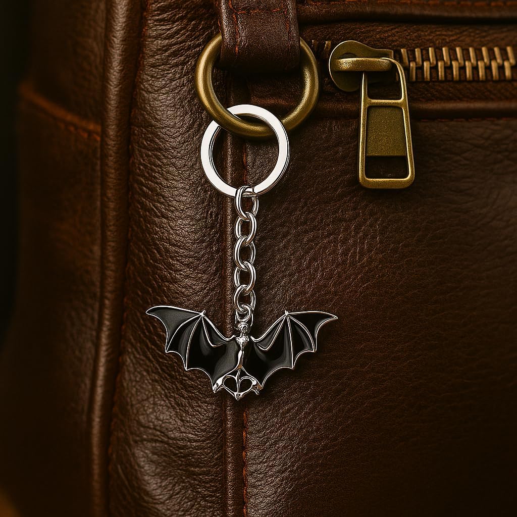 Black Bat Keychain – Cool Keychains for Bag Charm, Purse Charm for Handbags, Halloween Key Chain for Men Girls Boys Son Women - Image 3