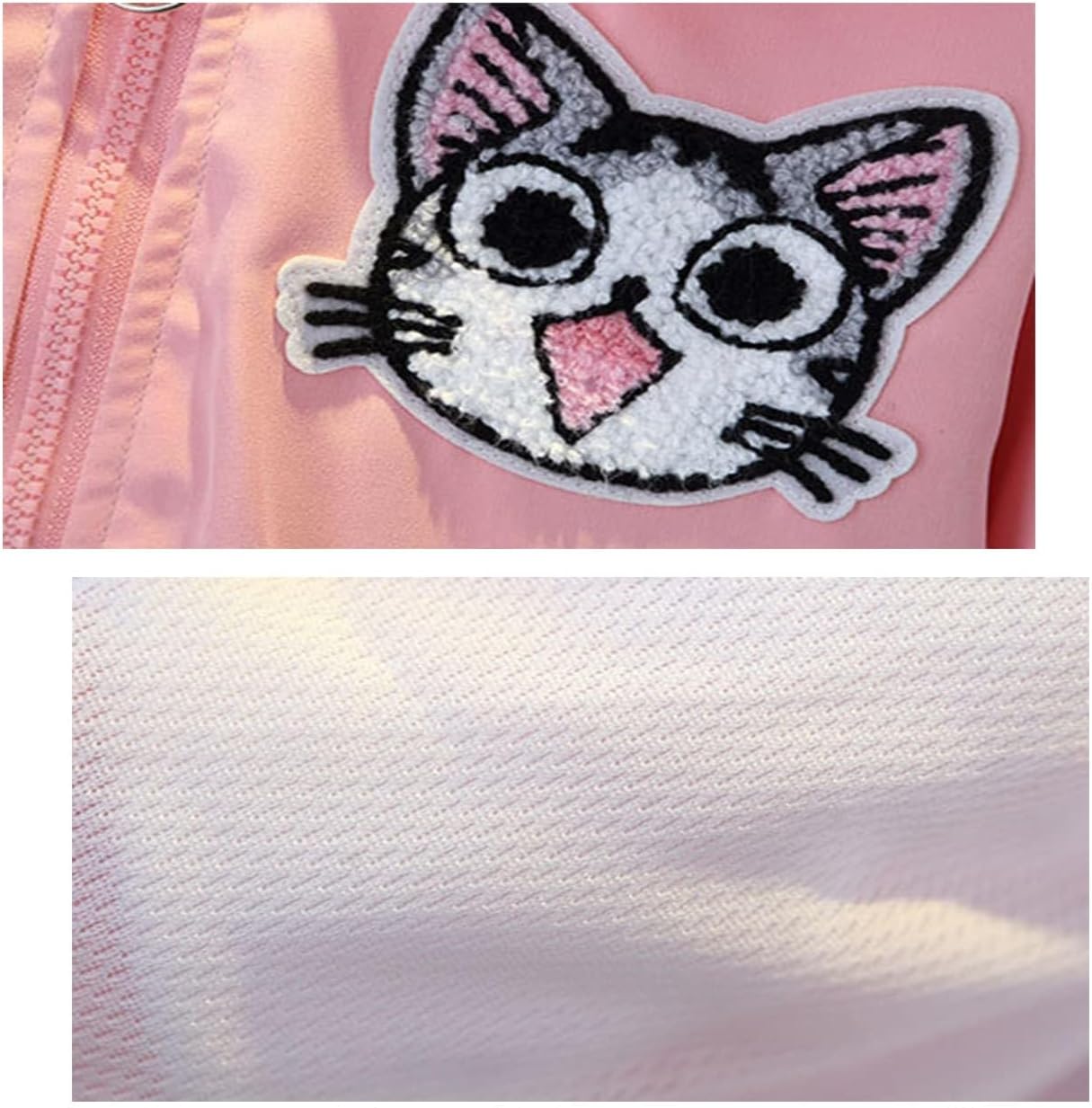 PINU Girls 3D Raised Back Design Cartoon Hooded Jacket for Spring Fall