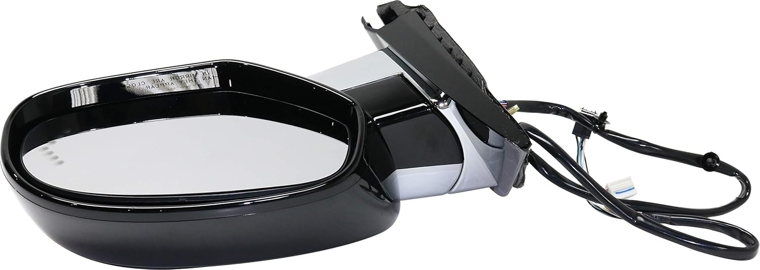 Garage-Pro Passenger Side Power Heated Door Mirror For Cadillac Escalade Escalade ESV 2007-2014, Power Fold With Signal Light, Memory & Puddle Lamp, Without Blind Spot Monitor, Chrome