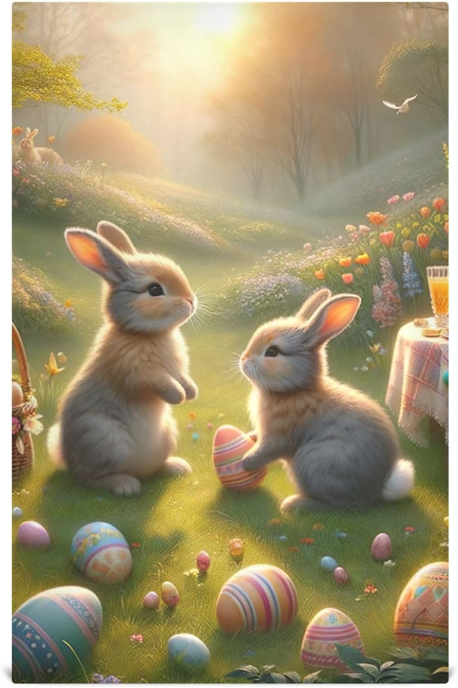 ODAWA Easter Celebrations Kitchen Towles Soft Reusable Cleaning Bar and Tea Towels Hand Towels Housewarming Gifts for New Home (18"x 28", 4 Pack)