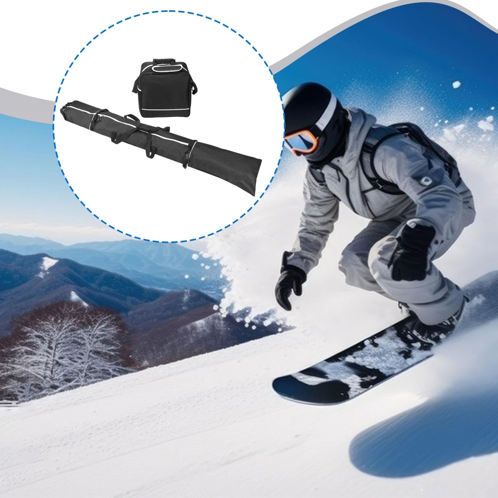 Torby na buty narciarskie Torba na snowboard i buty w kolorze czarnym do wędrówek na świeżym powietrzu, kempingu i podróży torba bagażowa