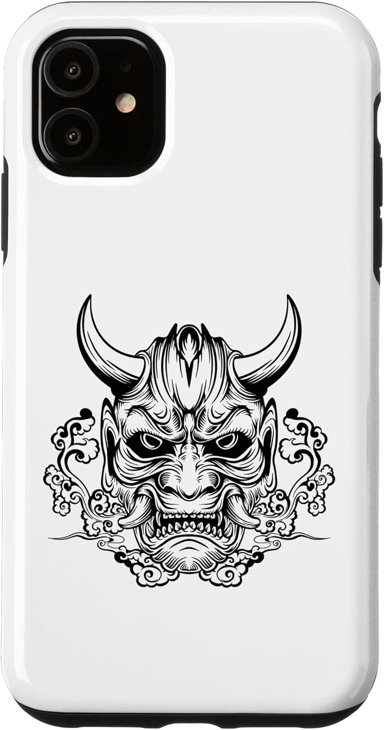 Hannya Oni Mask/ Japan Anime, Demon Warrior Mask, Case for iPhone 11