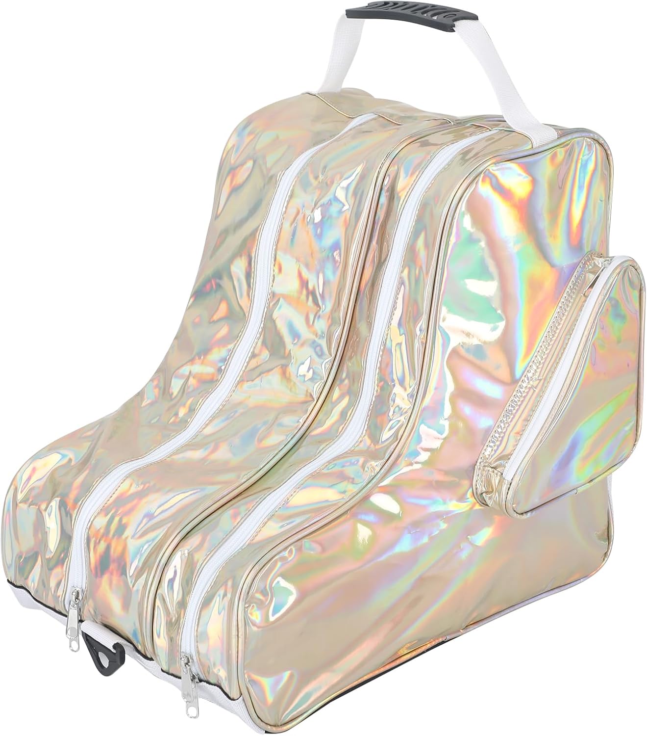 Roller Skate Bag with Adjustable Shoulder Strap Ice Skate Bag Inline Skates Bag Large Capacity Ice Skate Backpack Roller Skate Accessories for Kids Women Adults White