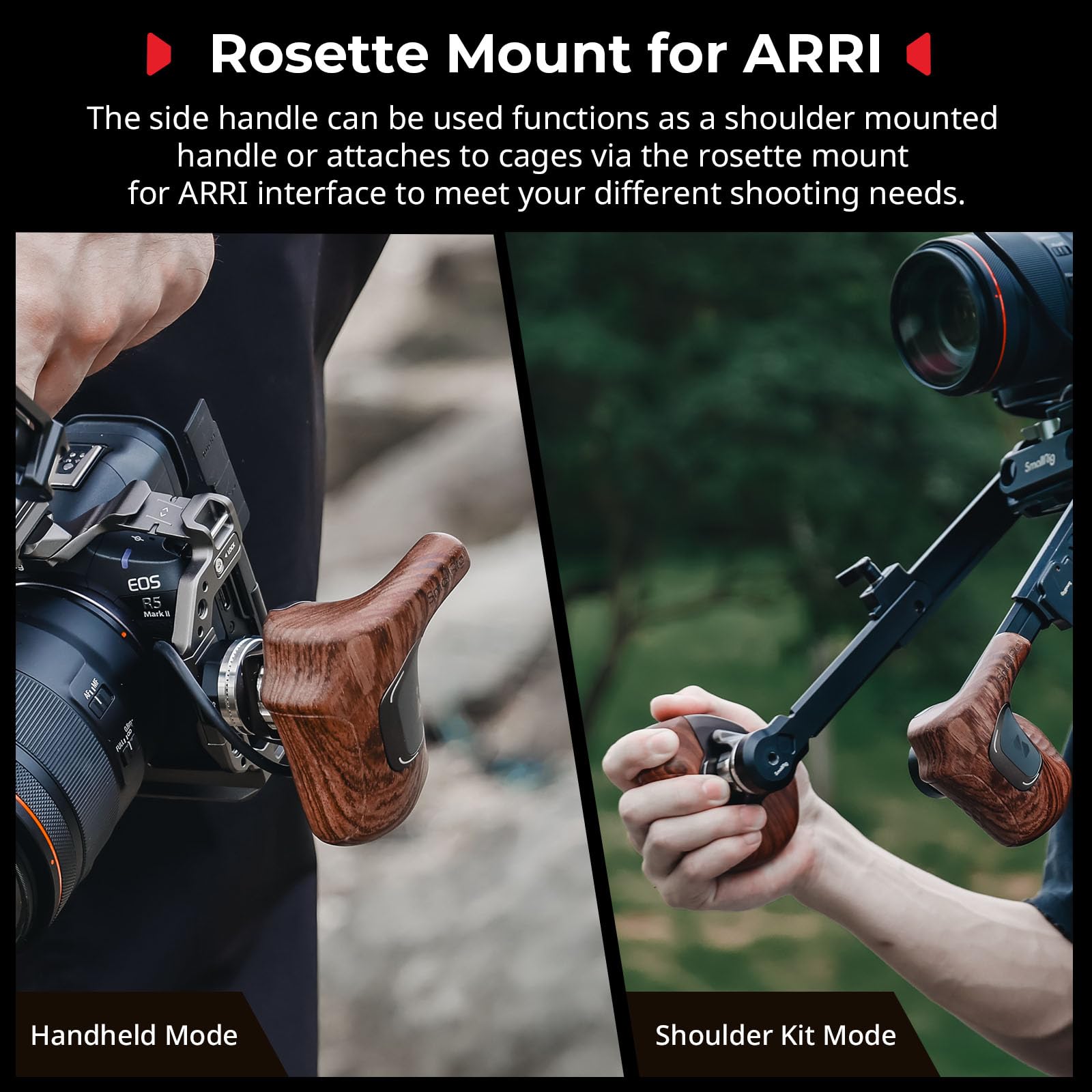 Amazon.com : SmallRig Rotating Right-Side Wooden Handle for ARRI