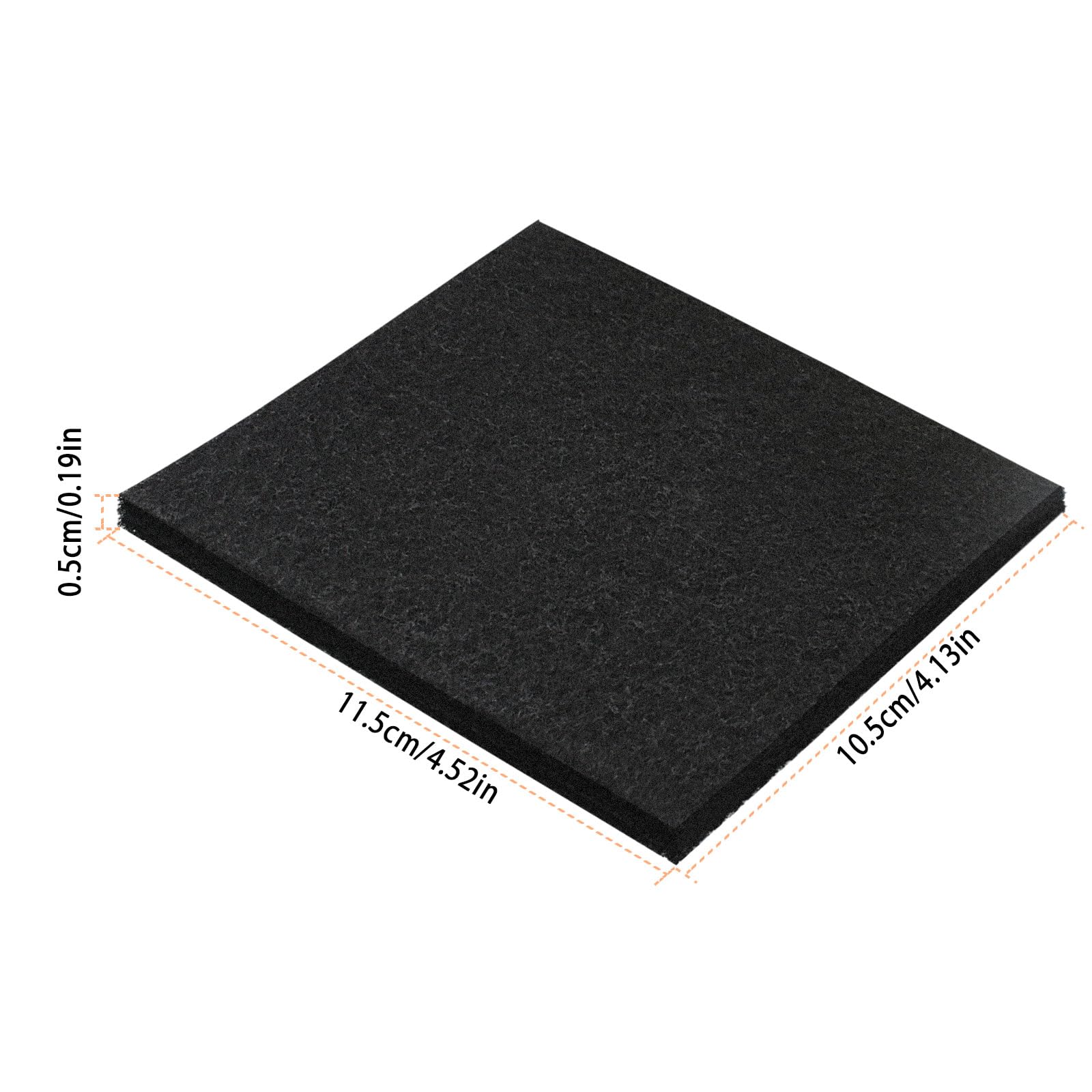 Dadabig 20 filtri di ricambio per lettiera per gatti, filtri al carbone per lettiera con cappuccio per gatti lettiera per WC lettiera filtri di ricambio per filtri odori 10,5 x 11,5 x 0,5 cm