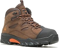 Vista 2 de Wolverine Hudson Steel Toe Mid Sr Hiler Botas de moda para hombre Marrón oscuro/Negro