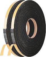 Kikerike Self-Adhesive Foam Weatherstrip Tape 1/2" x 1/4" x 42Ft - High-Density Seal for Doors, Windows, Soundproofing & Insulation
