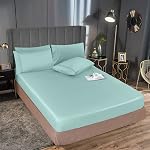 MCO Bedding King Bed Sheets Set - Bamboo Sheets - Cooling Breathable Bedding Set with 16" Deep Pocket (6 Pieces, King, Light Orange)