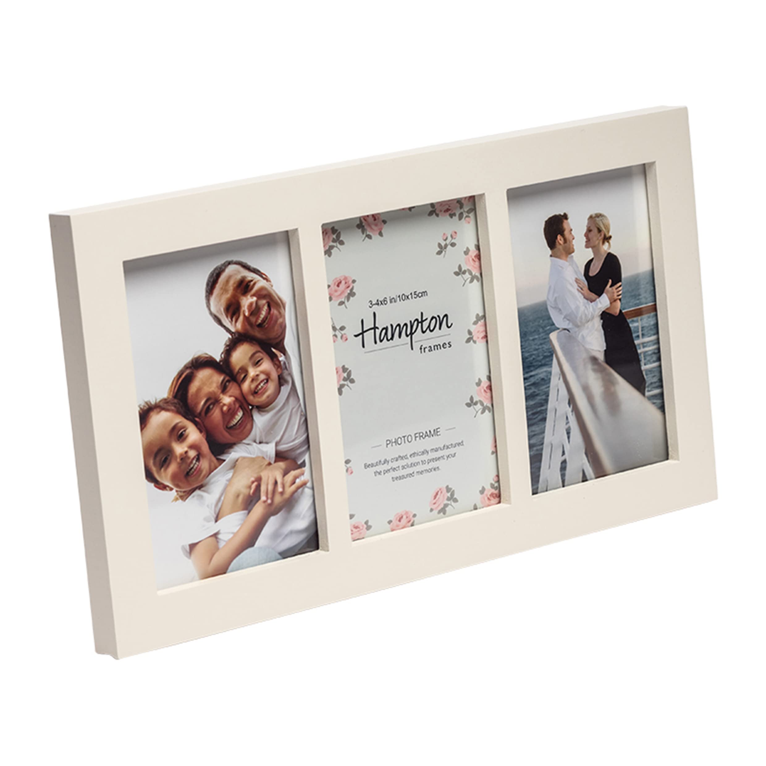 Columbia Triple 5x7 White Picture Photo Frame With Mount - Hampton - View #12