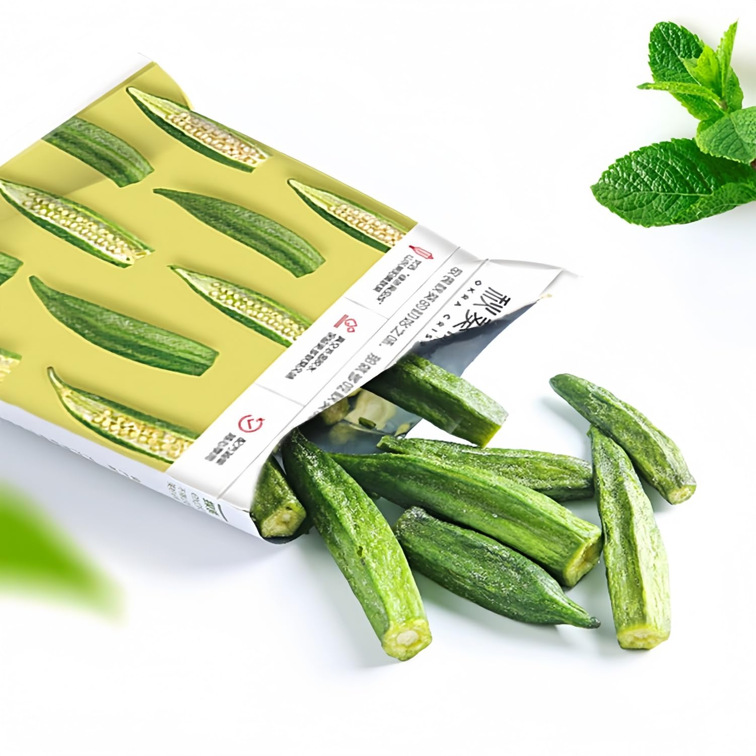 WSYLS Okra Crisp (50 g) – Naturale, vegetariano, perfetto per l'ufficio, i viaggi e come contorno o spuntino.stile cinese