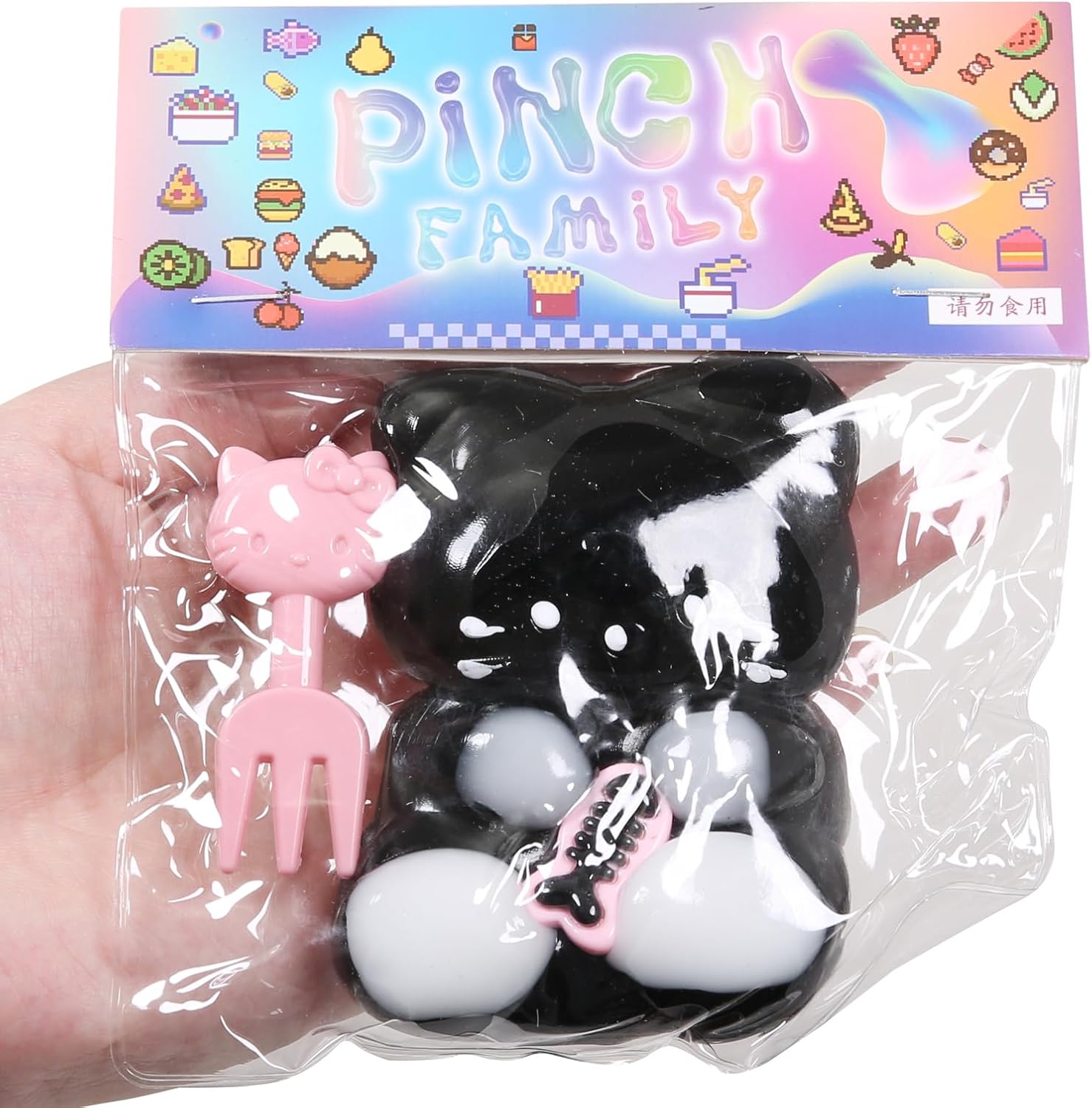 1pcs Squishy Cat Squeeze Toys, Squeeze cat Kawaii Sticky Squishies Stress Relief Squishies for Kids Party Favors, Pinch Family Fidget Toys Squishy Suitable Adults Kids