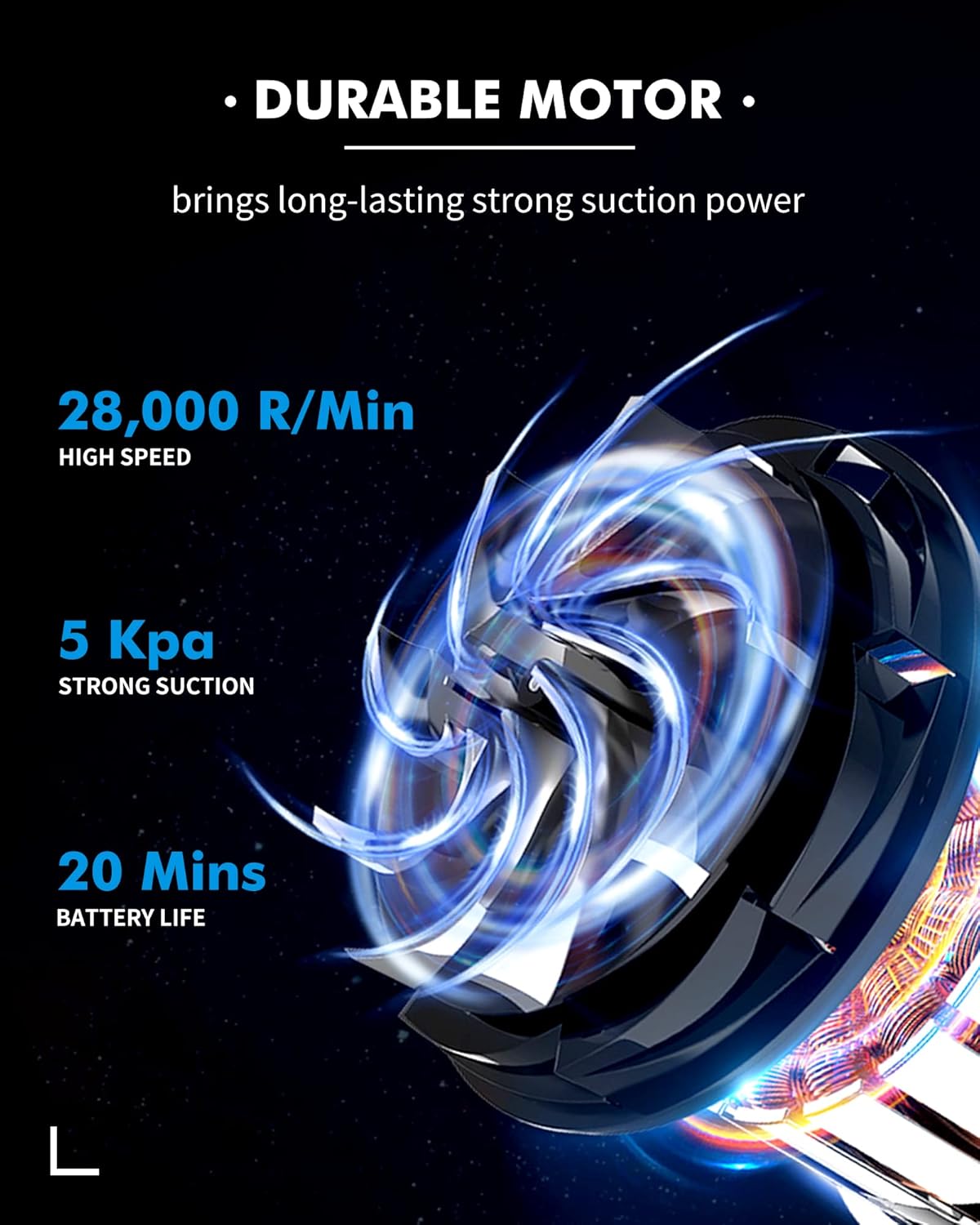 Powools Handheld Vacuum Cordless Rechargeable with 2 Filters by VacLife - Car Vacuum Cleaner High Power with Fast Charge Tech, Portable Vacuum, Lightweight Hand Vac with LED Light, Silver (PL8188) : Home & Kitchen