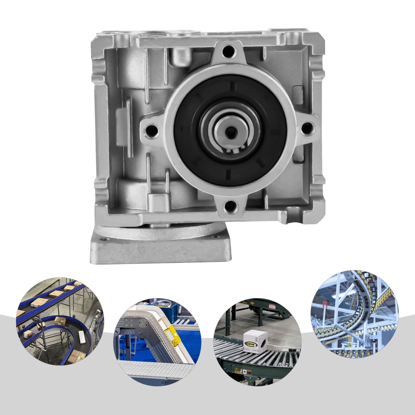 Engranaje helicoidal, engranaje helicoidal de alto torque, Motores Reductores Worm gearboxNMRV030 Worm Gearbox Speed Reducer Ratio 10:1 For Nema23 Stepper 0.06KW~0.18KW