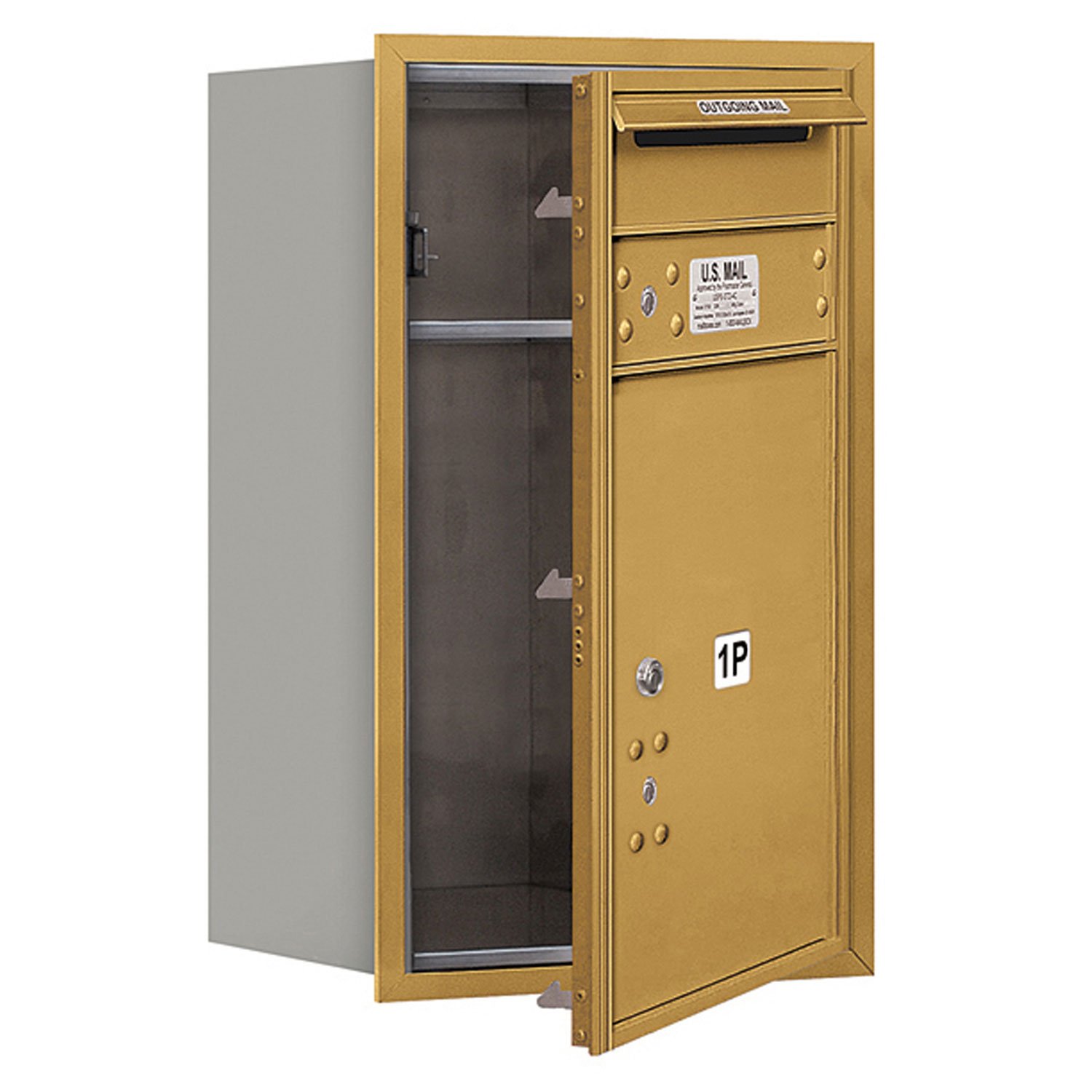 Armario empotrable para paquetes dorado Salsbury Industries 3707S-1PGFP de alta gama