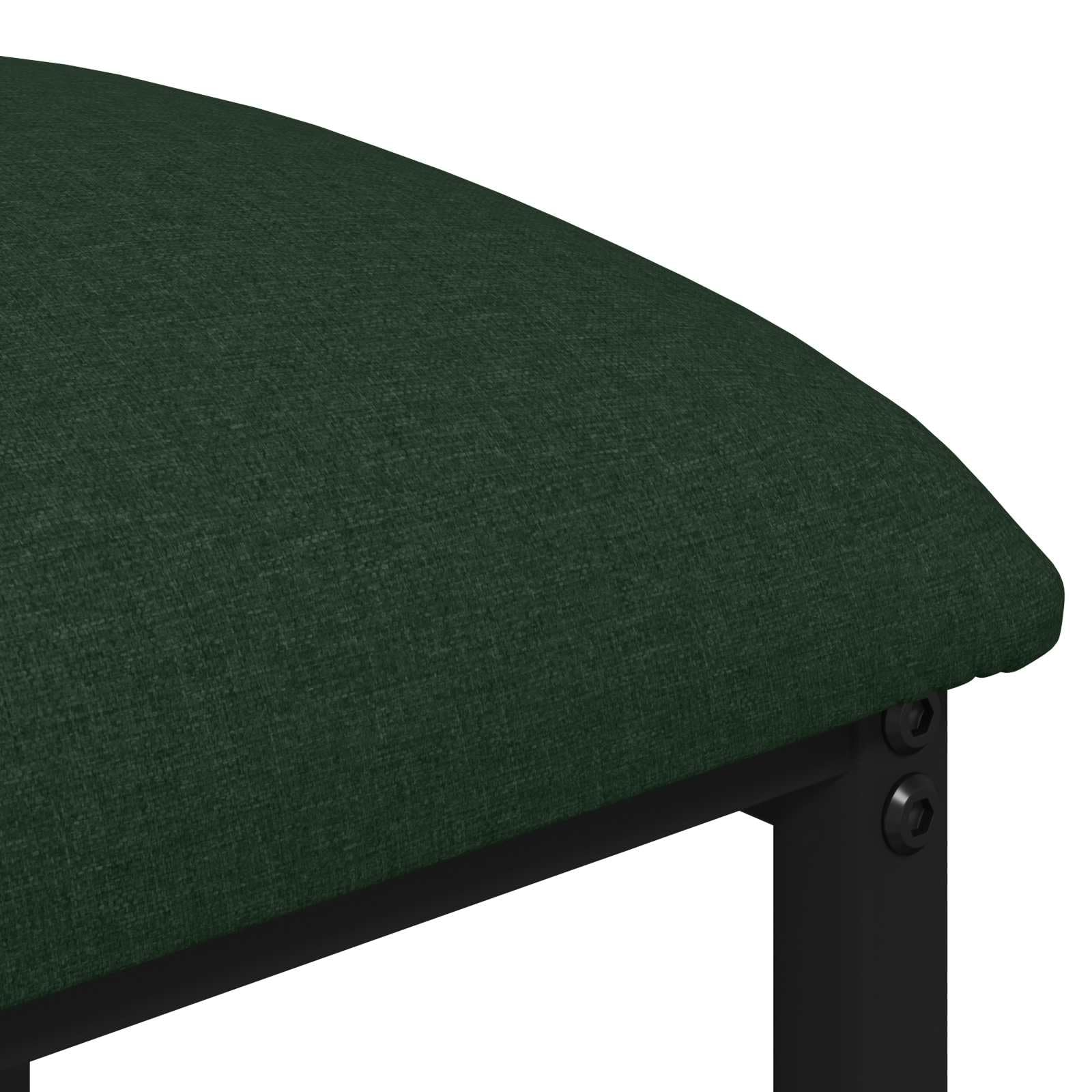 vidaXL Sgabello da bar 2 pcs Verde Scuro 40 x 32 x 74 cm, Puff rettangolare per soggiorno, design moderno, seduta regolabile, poggiapiedi comodo, struttura elegante