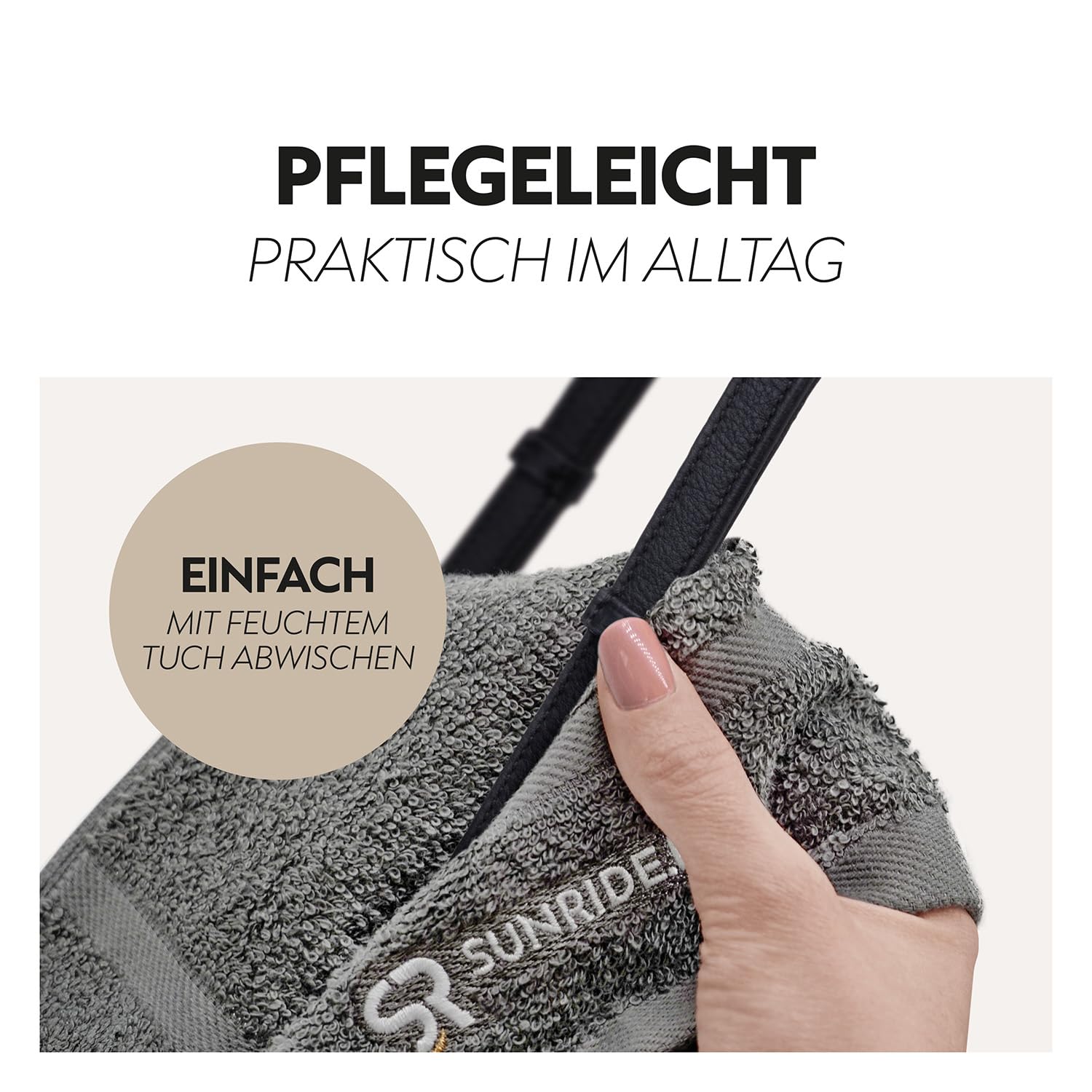SUNRIDE Sicherheitszügel mit Magnet (NoPanic) für Pferde - Gummizügel - MagneticForce-Sicherheitssystem - mit Stegen - handgefertigt - Echtleder - schwarz (Full)