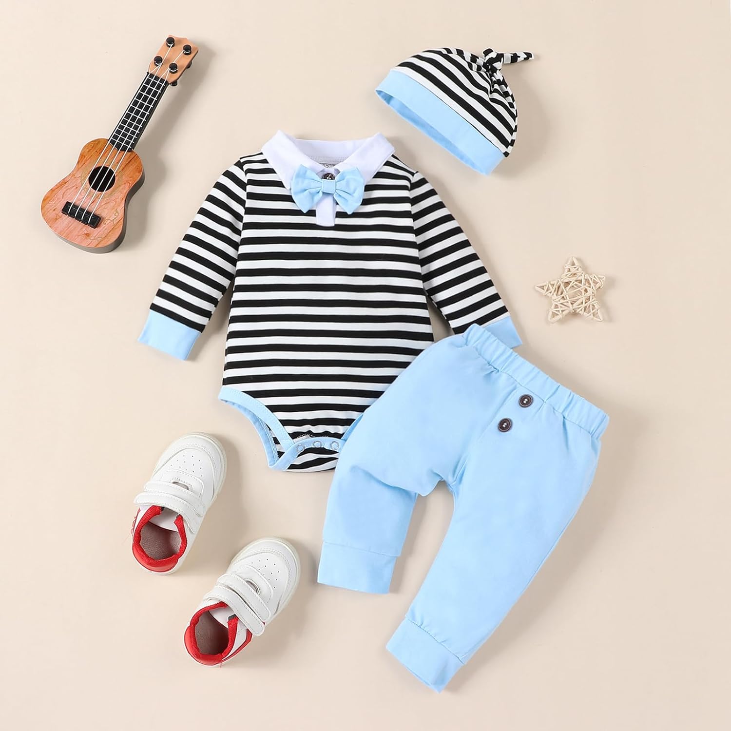 VINUOKER Preemie Newborn Baby Girls Outfits set long Sleeve Cotton Pants Sets Infant Fall Winter Clothes - Image 2