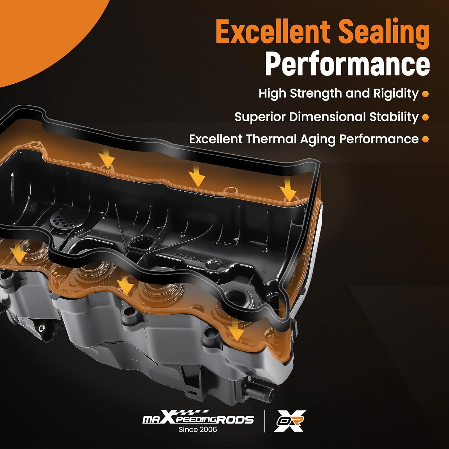 maXpeedingrods Engine Valve Cover for Honda CR-V 2015-2019 for Honda Accord 2013-2017 2.4L L4 Replacement 12310-RDF-A01