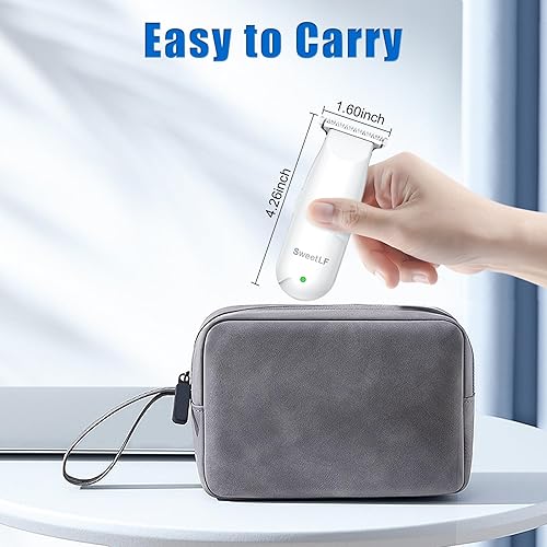 Miniatura 2 de SweetLF Mini cortapelos de pelo pequeño, mini cortapelos de bebé, con 3 peines guía (0.039 in, 0.079 in, 0.118 in), cortapelos portátil recargable