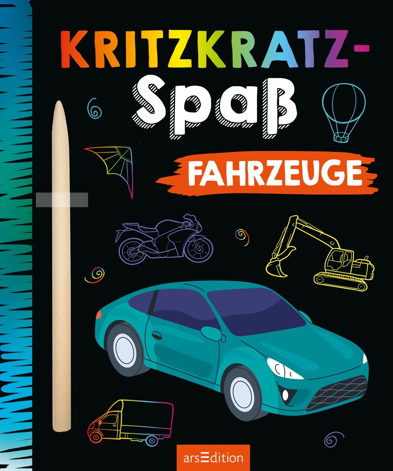 Display Kritzkratz-Spaß: Mit 4 x 5 Ex. | Kreativer Kratzelspaß mit Malideen und Holzstift für Kinder ab 5 Jahren