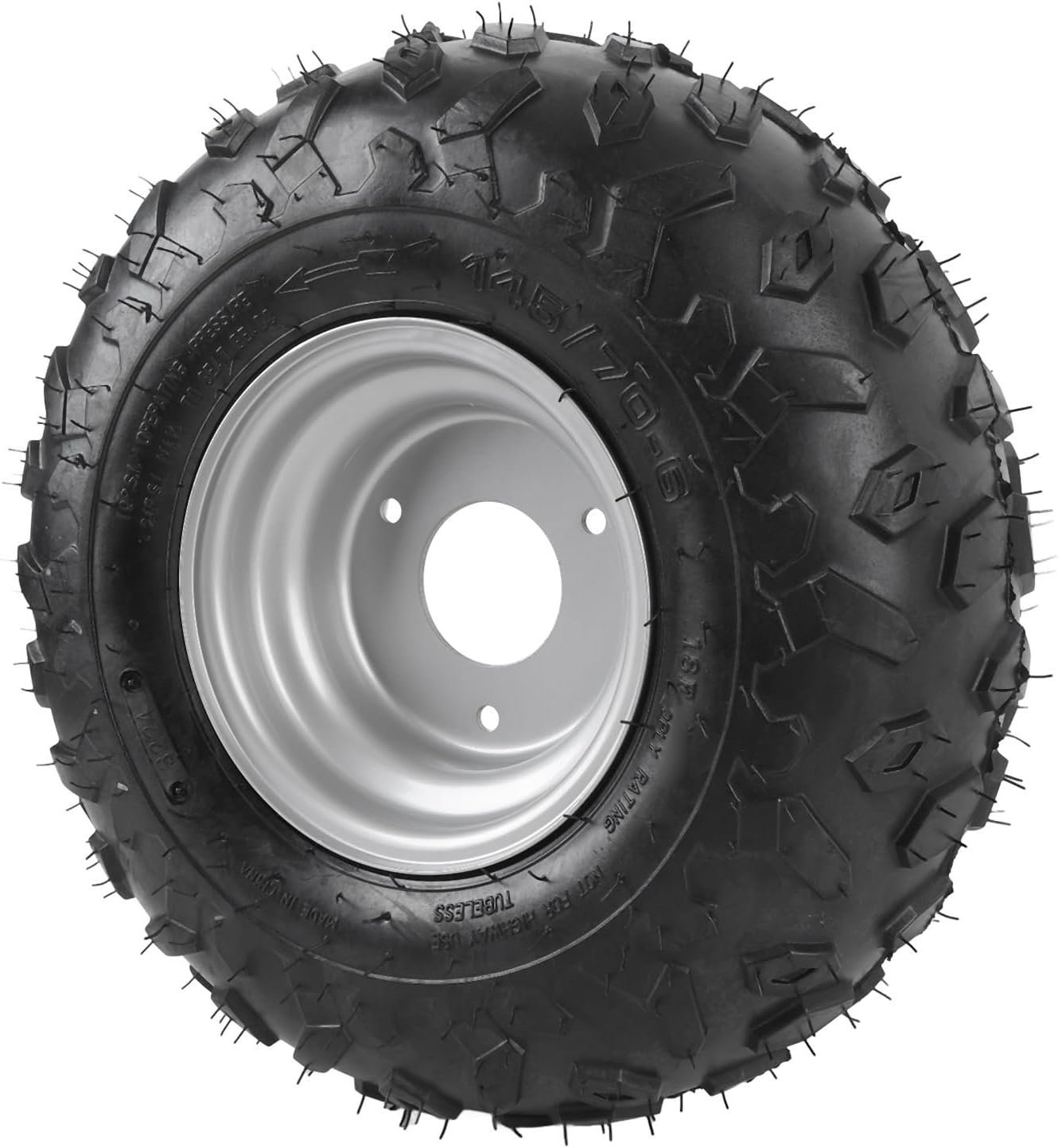 Aluminum Alloy Tubeless Tyre 145/70-6 for Mini Bike ATV Quad Off Road Go Kart Cart