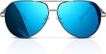 Olwen Oversized 63mm & 67mm Aviator Sunglasses For Large Heads (Polarized), Extra Large, Big and Tall, XL + Free Hard Case