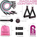 RENRANRING Resistance Bands for Working Out, 150LBS Exercise Bands, Workout Bands, Resistance Bands Set with Handles for Men Women, Legs Ankle Straps
